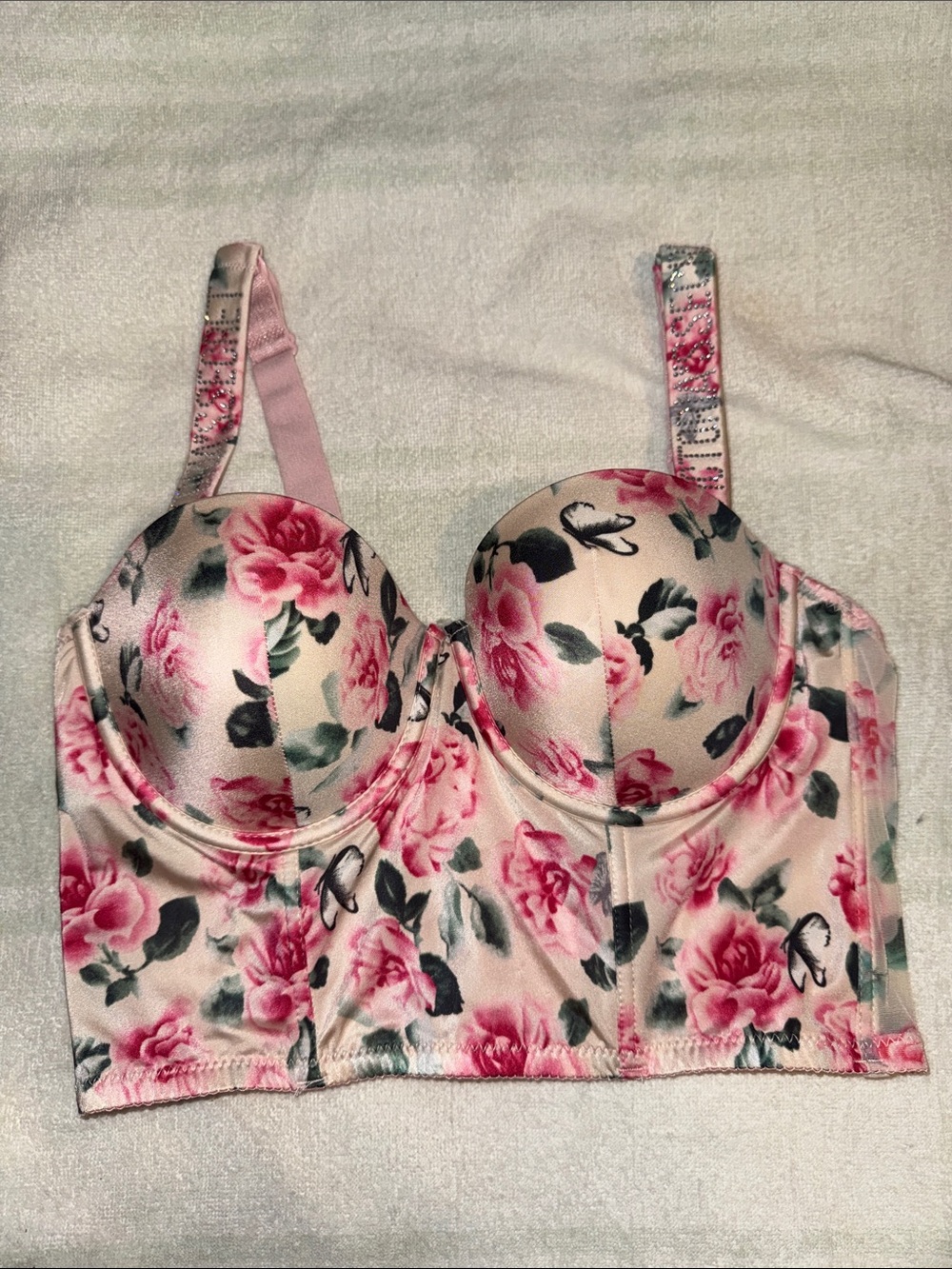 Victoria's Secret Pink Floral Longline Bustier